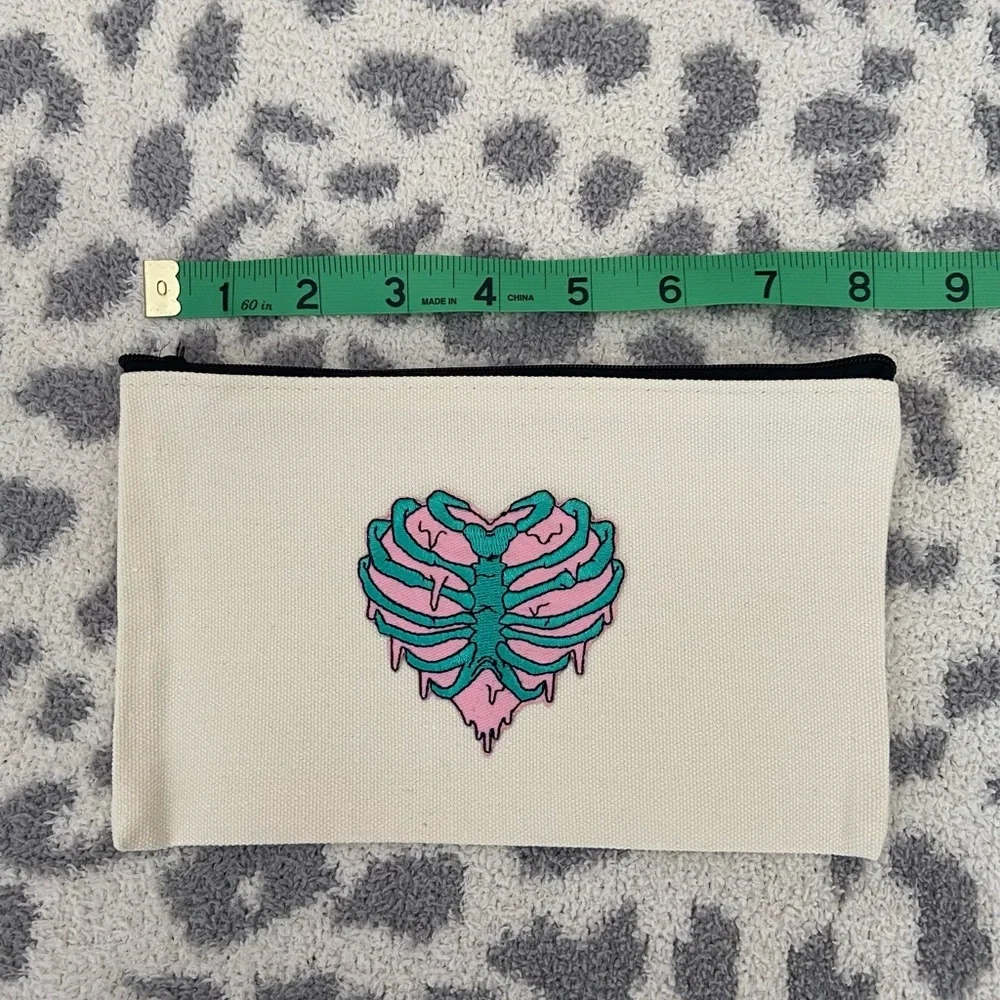 HANDMADE COSMETICS BAG WITH RIBCAGE PATCH - Picture 3 of 4